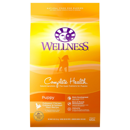 Wellness Complete Health Puppy Deboned Chicken, Oatmeal & Salmon Meal Recipe Dry Dog Food