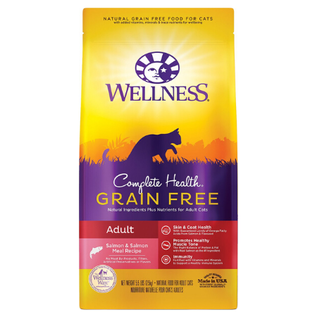 Wellness Complete Health Salmon & Salmon Meal Grain-Free Adult Dry Cat Food