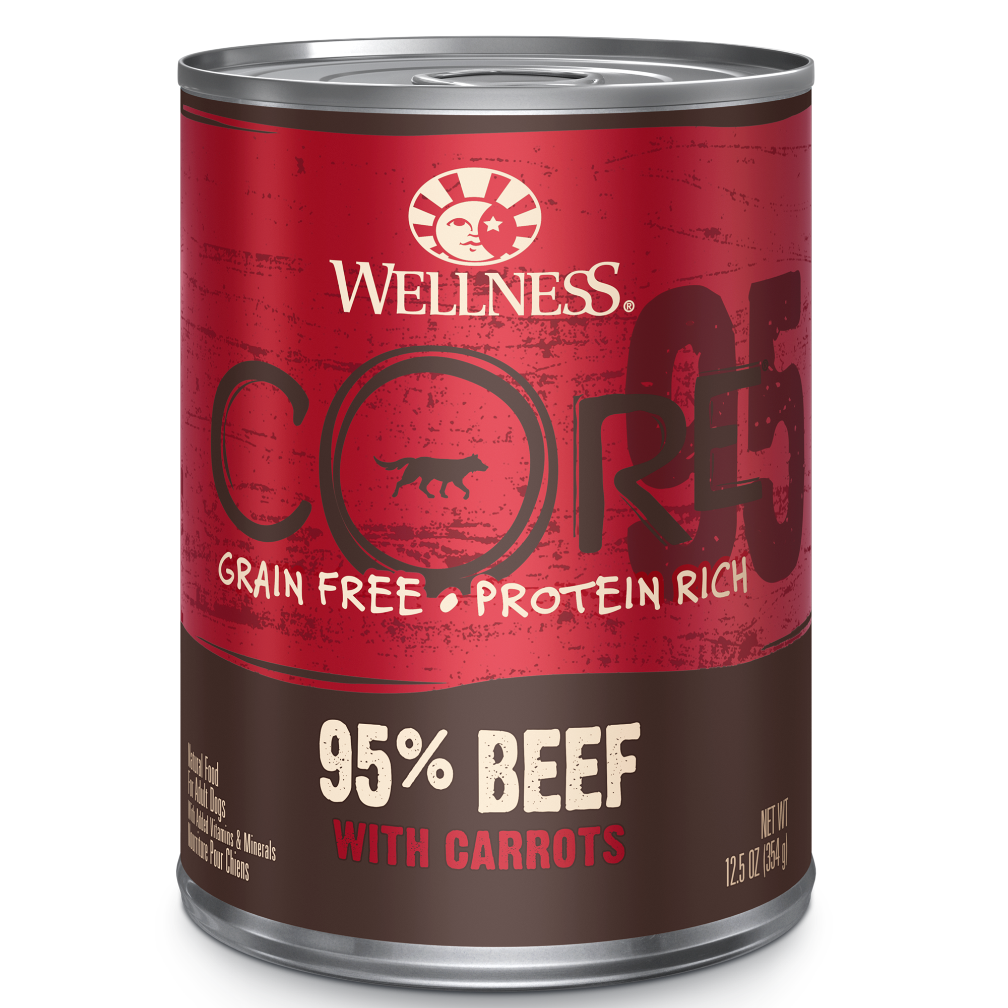 Wellness CORE 95% Grain-Free Beef & Carrots Canned Dog Food