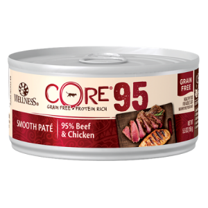 Wellness Core 95% Grain-Free Canned Cat Food, Beef & Chicken
