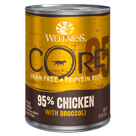 Wellness CORE 95% Grain-Free Chicken & Broccoli Canned Dog Food