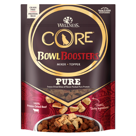 Wellness Core Bowl Boosters PURE 100% Beef, Freeze Dried, Dog Food Topper