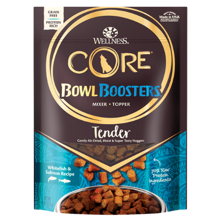 Wellness Core Bowl Boosters Tender Whitefish & Salmon Recipe, Dog Food Topper