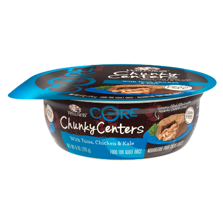 Wellness CORE Chunky Centers with Tuna, Chicken & Kale Grain-Free Wet Dog Food