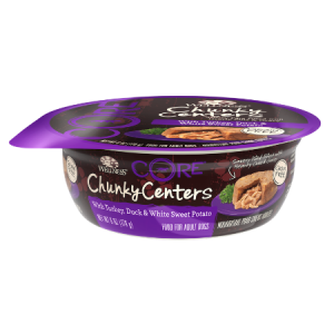 Wellness CORE Chunky Centers with Turkey, Duck & White Sweet Potato Grain-Free Wet Dog Food