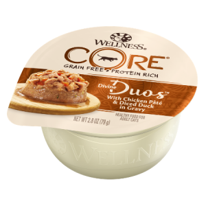 Wellness CORE Divine Duos Chicken Pate & Diced Duck in Gravy Grain-Free Wet Cat Food