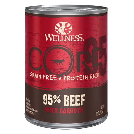 Wellness CORE Grain-Free 95% Beef with Carrots Recipe Canned Dog Food