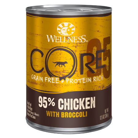 Wellness CORE Grain-Free 95% Chicken with Broccoli Canned Dog Food