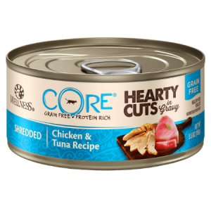 Wellness CORE Grain-Free Hearty Cuts in Gravy Shredded Chicken & Tuna Recipe Canned Cat Food