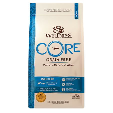 Wellness Core Grain-Free Indoor, Salmon & Herring Meal Recipe Dry Cat Food