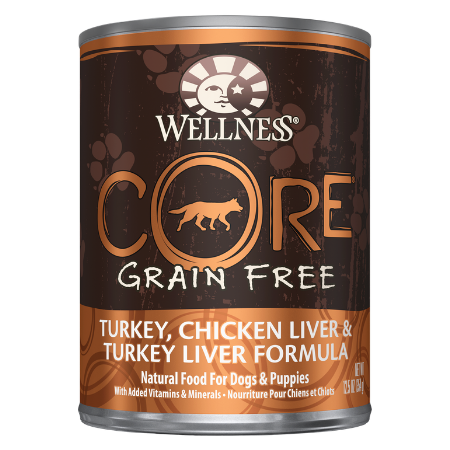 Wellness CORE Grain-Free Turkey, Chicken Liver & Turkey Liver Formula Canned Dog Food