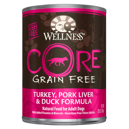 Wellness CORE Grain-Free Turkey, Pork Liver & Duck Formula Canned Dog Food