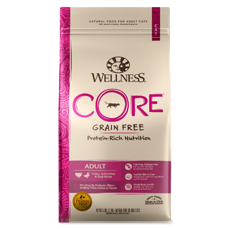 Wellness CORE Grain-Free Turkey, Turkey Meal & Duck Formula Dry Cat Food