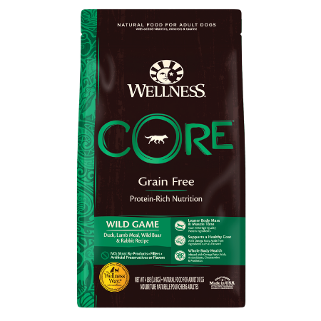 Wellness CORE Grain-Free Wild Game Duck, Turkey, Boar & Rabbit Recipe Dry Dog Food