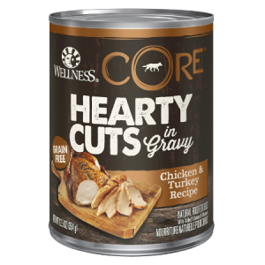 Wellness CORE Hearty Cuts in Gravy Chicken & Turkey Recipe Grain-Free Canned Dog Food