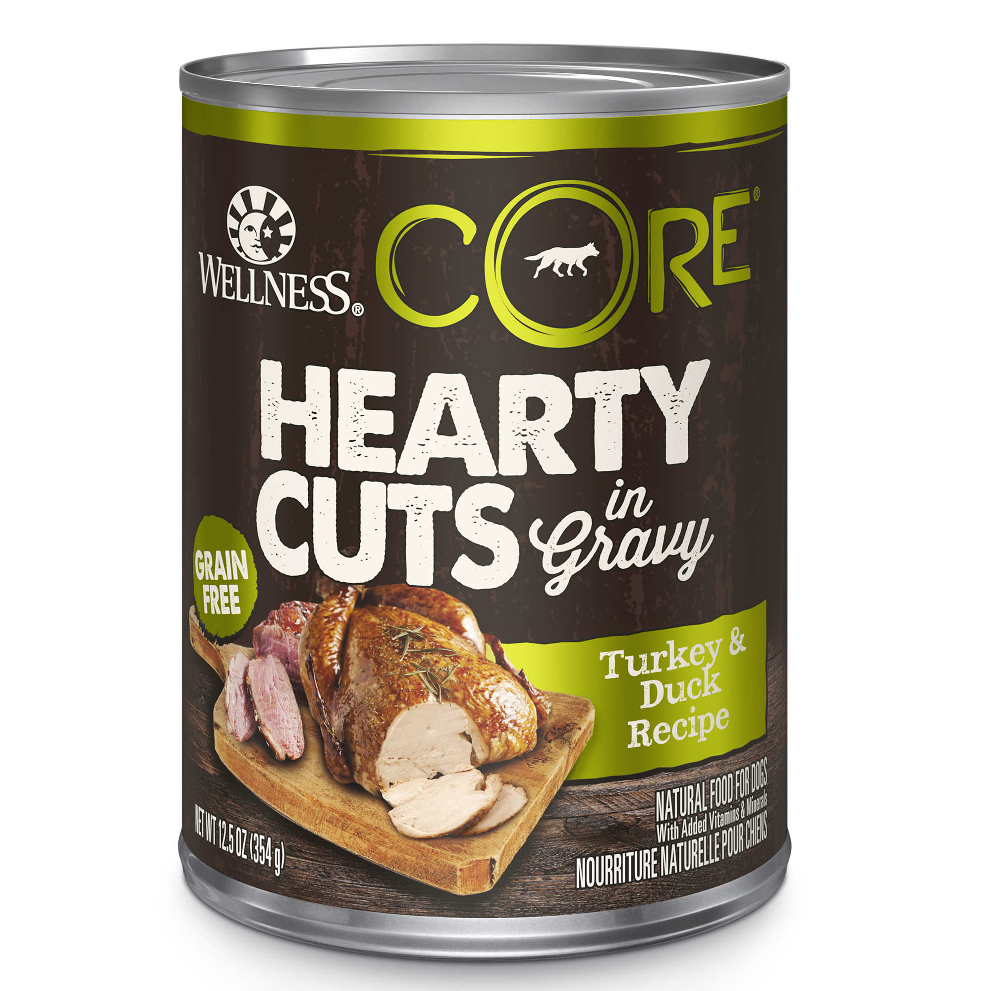 Wellness CORE Hearty Cuts in Gravy Turkey & Duck Recipe Grain-Free Canned Dog Food