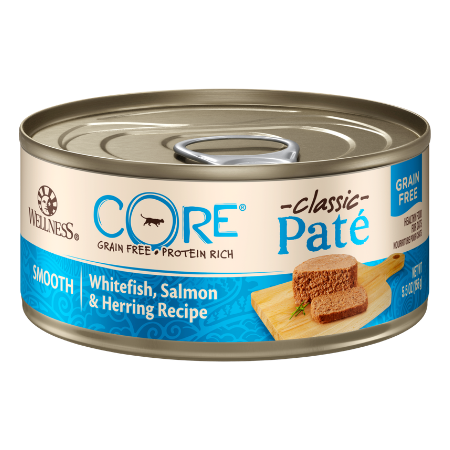 Wellness CORE Natural Grain-Free Whitefish Salmon & Herring Pate Canned Cat Food