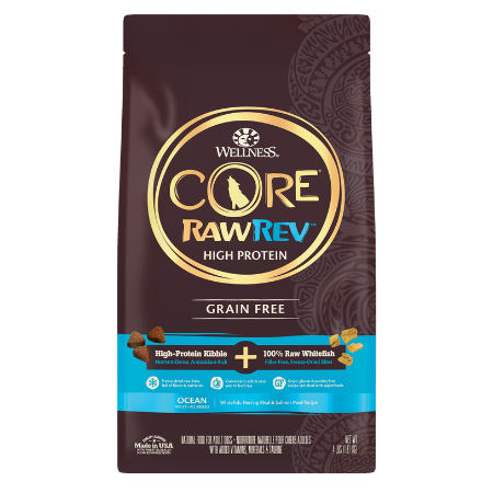 Wellness CORE RawRev Natural Grain-Free Original Ocean Whitefish, Flaxseed & Carrots Dry Dog Food