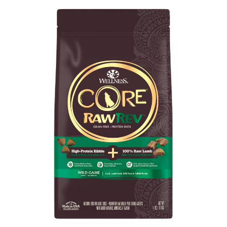 Wellness CORE RawRev Wild Game & 100% Raw Lamb Dry Dog Food