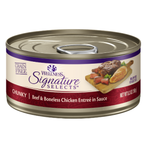 Wellness CORE Signature Selects Chunky Beef & Boneless Chicken Entree in Sauce Grain-Free Canned Cat Food