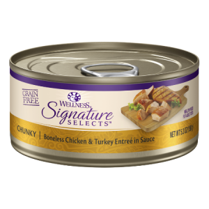 Wellness CORE Signature Selects Chunky Boneless Chicken & Turkey Entree in Sauce Grain-Free Canned Cat Food
