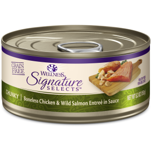 Wellness CORE Signature Selects Chunky Boneless Chicken & Wild Salmon Entree in Sauce Grain-Free Canned Cat Food