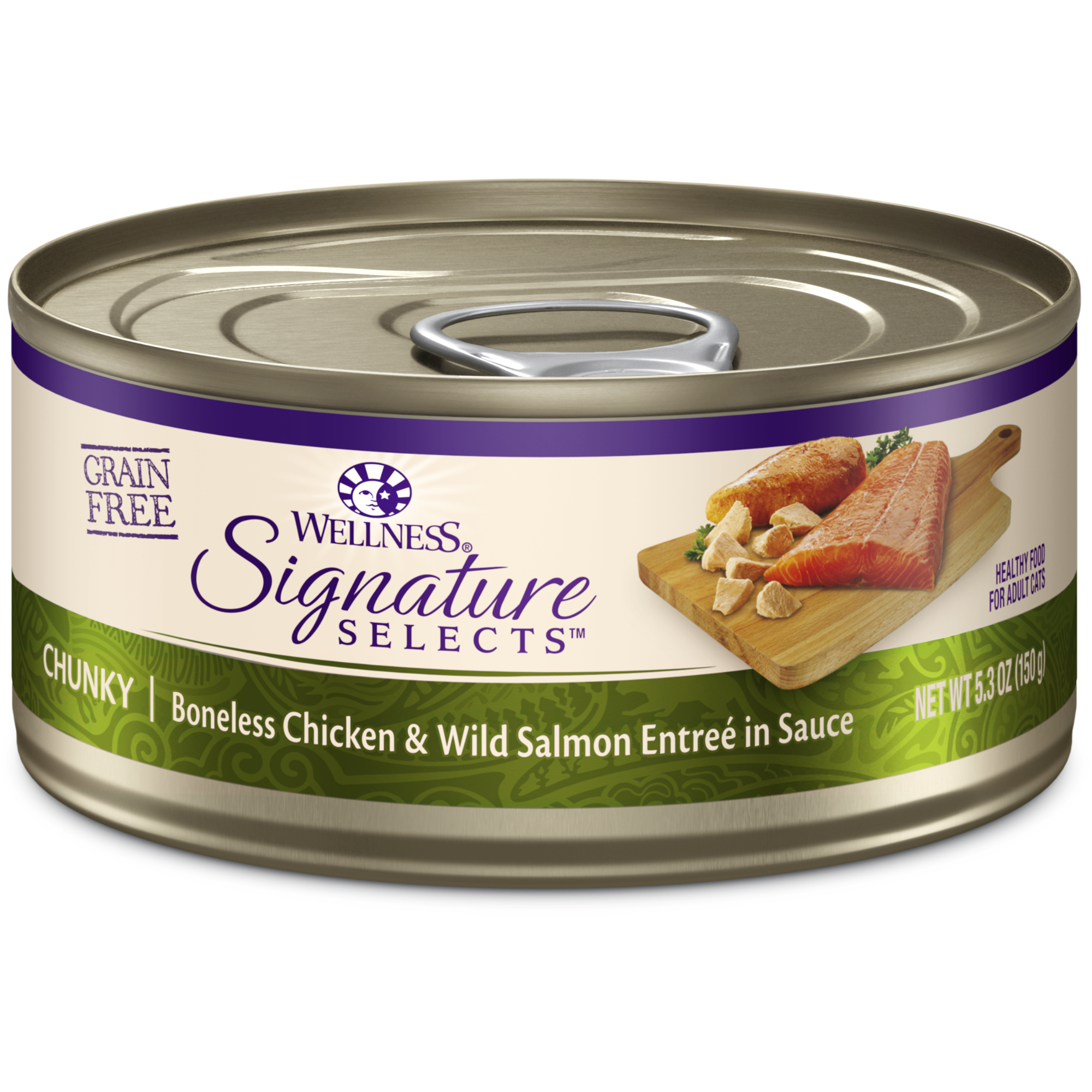 Wellness CORE Signature Selects Chunky Boneless Chicken & Wild Salmon Entree in Sauce Grain-Free Canned Cat Food