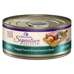 Wellness CORE Signature Selects Flaked Skipjack Tuna & Shrimp Entree in Broth Grain-Free Canned Cat Food