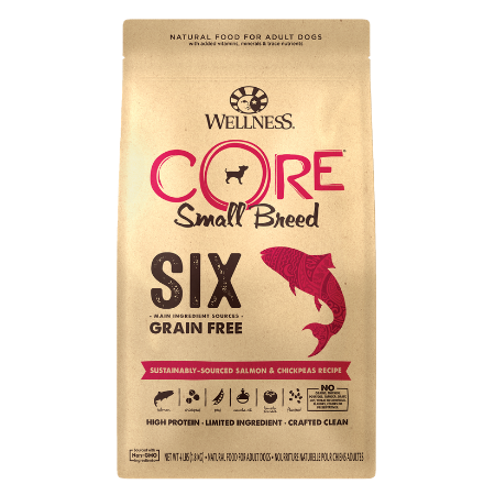 Wellness CORE SIX Salmon & Chickpeas Recipe Small Breed Dry Dog Food
