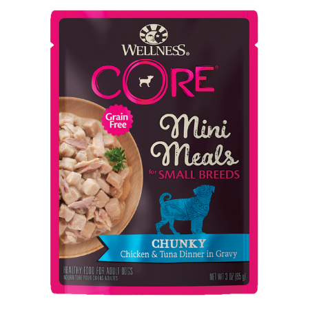 Wellness Core Small Breed Mini Meals Wet Dog Food, Chunky Chicken & Tuna