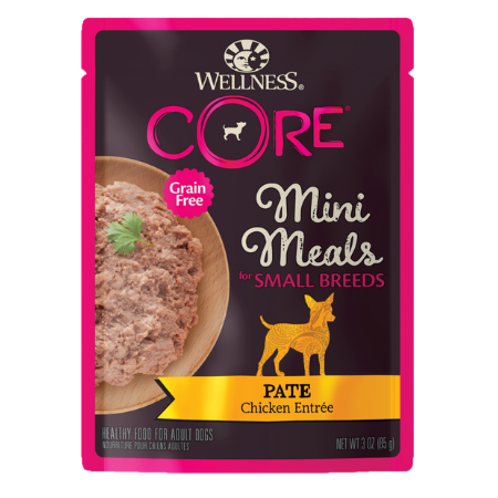 Wellness CORE Small Breed Mini Meals Wet Dog Food, Pate Chicken Entrée