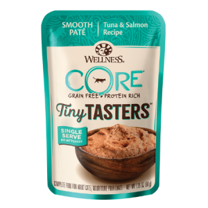 Wellness CORE Tiny Tasters Tuna & Salmon Pate Grain-Free Cat Food Pouches