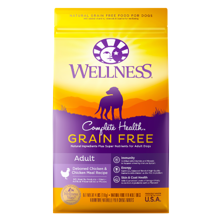 Wellness Grain-Free Complete Health Adult Deboned Chicken & Chicken Meal Recipe Dry Dog Food