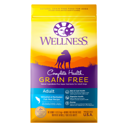 Wellness Grain-Free Complete Health Adult Whitefish & Menhaden Fish Meal Recipe Dry Dog Food