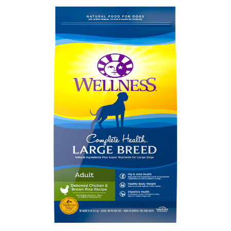 Wellness Grain-Free Complete Health Large Breed Adult Deboned Chicken & Chicken Meal Recipe Dry Dog Food
