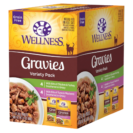 Wellness Healthy Indulgence Grain-Free Gravies Variety Pack, Wet Cat Food