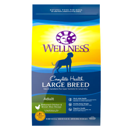 Wellness Large Breed Complete Health Adult Deboned Chicken & Brown Rice Recipe Dry Dog Food