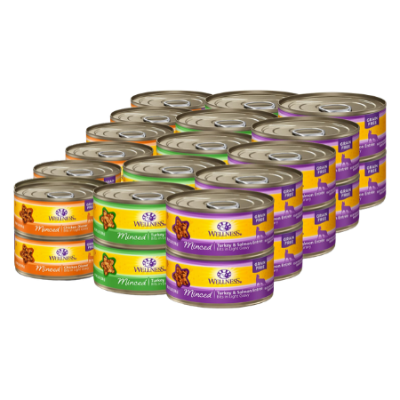 Wellness Minced Poultry Pleasers Variety Pack Grain-Free Canned Cat Food