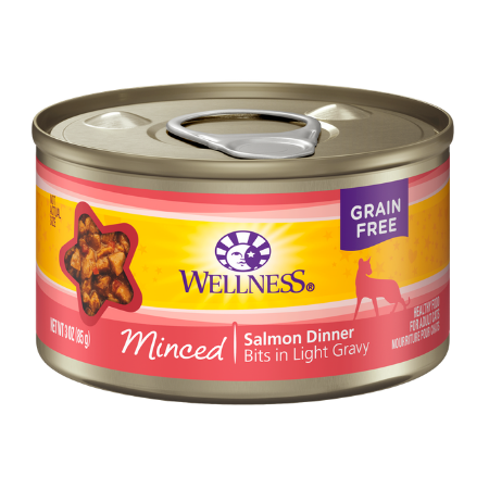 Wellness Minced Salmon Dinner Grain-Free Canned Cat Food