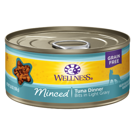 Wellness Minced Tuna Dinner Grain-Free Canned Cat Food