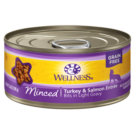 Wellness Minced Turkey & Salmon Entree Grain-Free Canned Cat Food