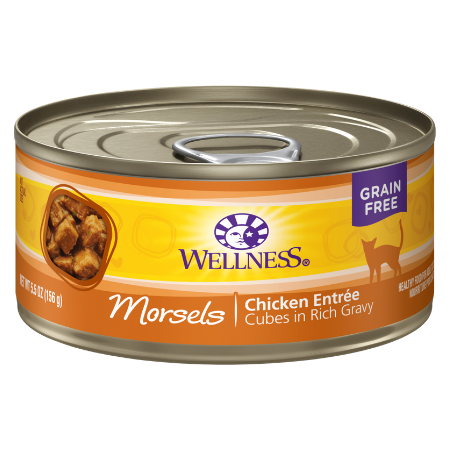Wellness Morsels Chicken Entree Grain-Free Canned Cat Food