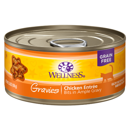 Wellness Natural Grain-Free Gravies Chicken Dinner Canned Cat Food