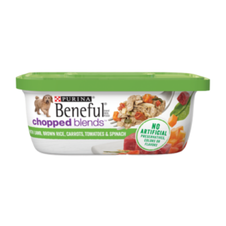 Purina Beneful Chopped Blends With Lamb, Brown Rice, Carrots, Tomatoes & Spinach Wet Dog Food
