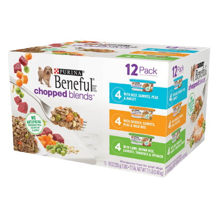 Purina Beneful Chopped Blends Variety Pack Wet Dog Food Tray
