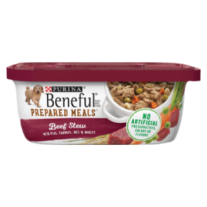 Purina Beneful Prepared Meals Beef Stew with Peas, Carrots, Rice & Barley Wet Dog Food