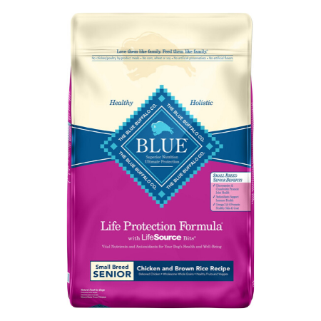 Blue Buffalo Life Protection Formula Small Breed Senior Chicken & Brown Rice Recipe Dry Dog Food