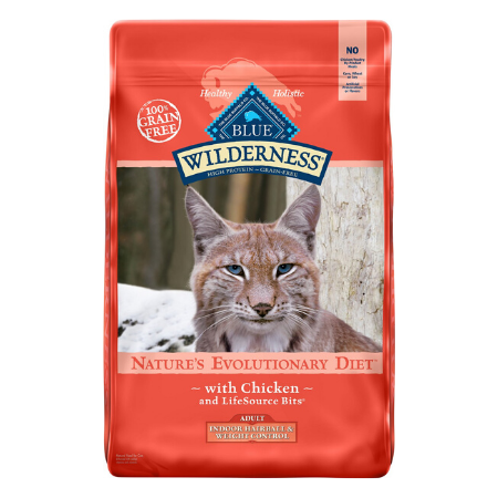 Blue Buffalo Wilderness Indoor Hairball & Weight Control Chicken Recipe Grain-Free Dry Cat Food