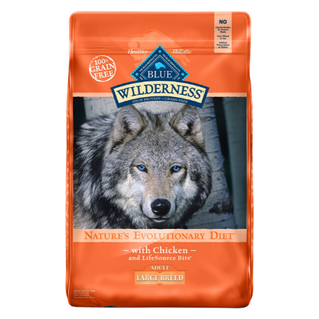 Blue Buffalo Wilderness Large Breed Chicken Recipe Grain-Free Dry Dog Food