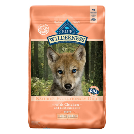 Blue Buffalo Wilderness Large Breed Puppy Chicken Recipe Grain-Free Dry Dog Food